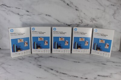 HP - Everyday Glossy 4'' x 6'' Photo Paper - LOT OF 5 100 Count - White -total 500