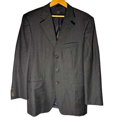 HICKEY FREEMAN | Loro Piana | Black Diplomat 100% Wool Tasmanian Suit Coat 40R