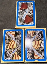 3 Vtg Valentines Hershey’s Kisses & Hugs Playing Cards Advertising Ideas Images