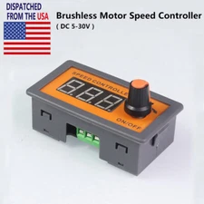 PWM DC 5-30V 5A Brushless Motor Fan Speed Controller Switch Digital Display