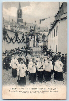 Namur Belgium Postcard Feasts of the Beatification of Mother Julie 1913