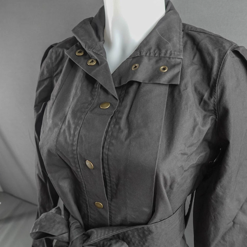 Trench coat Mike Chris para mujer XS corto Y2K diario minimalista tranquilo cinturón de lujo Foto 3 de 4