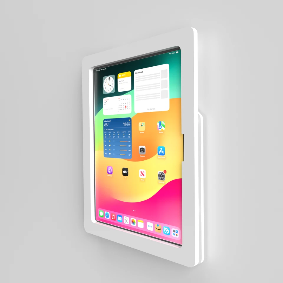 iPad mini Pro Air 9.7 10.2 10.5 10.9 11 13 Acrylic Secure antitheft Wall Mount - Image 3 of 4