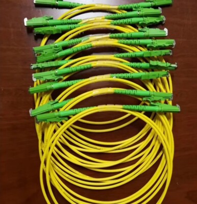 10pcs 1m LSH/APC To LSH/APC Patch Cord SX SM G652D Optic Cable OS2 E2000 JUMPER