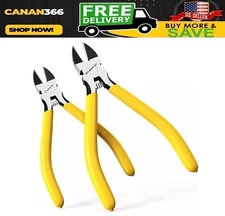 2PCS Wire Cutters Side cutter Cable 6/5" Heavy Duty Cutting pliers Carbide steel