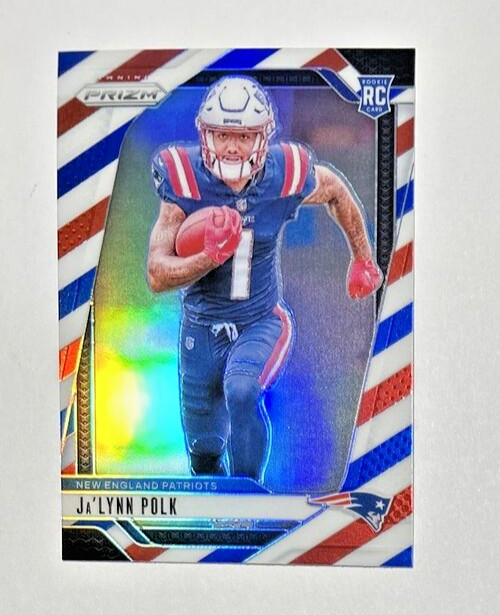 Ja'Lynn Polk 2024 Panini Prizm #339 Red White Blue NFL Rookie Card RC Patriots
