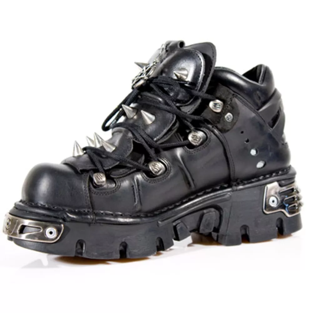 New Rock Boots Unisex Punk Gothic Boots Style 110 S1 Black