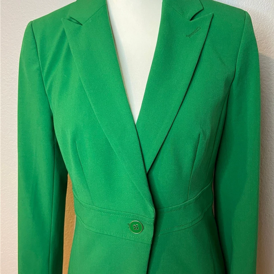 7th Avenue Design Studio Blazer Size 6 Rich Green New York & Company - Image 3 of 4