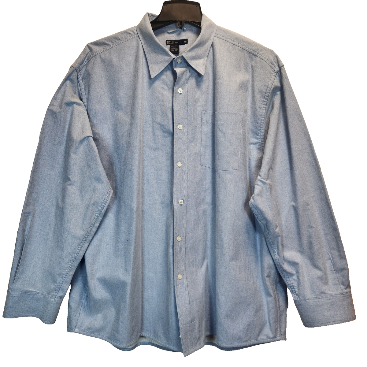 511 Tactical Men's Button Down Dress Shirt Size 2XL Conceal Cary Blue  Casual | eBay