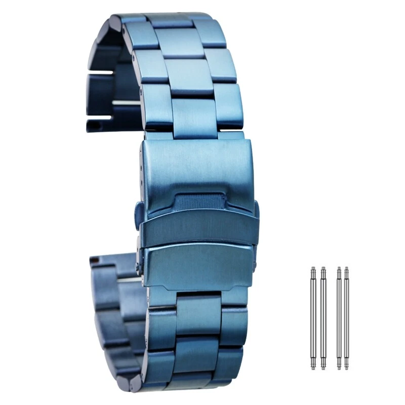 20 22mm Metal Watch Band Solid Stainless Steel Watch Strap Bracelet High Quality
