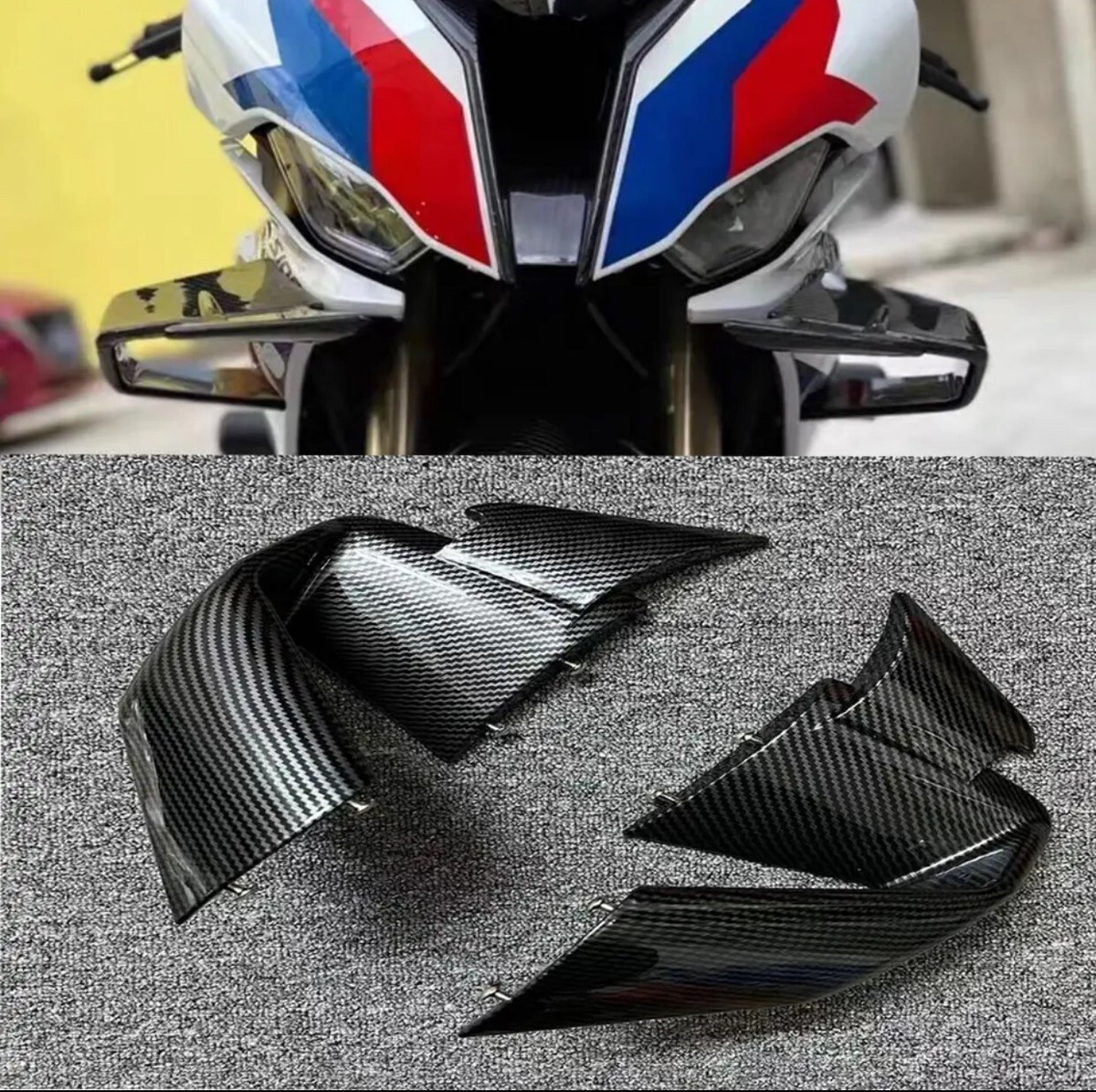 BMW S1000RR ウイング BMW S1000RR M1000RR 2019-2022 Front Spoiler Wind Winglets
