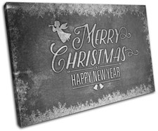 Christmas Decoration Wall Canvas ART Print XMAS Picture Gift Chalk 09 Christmas