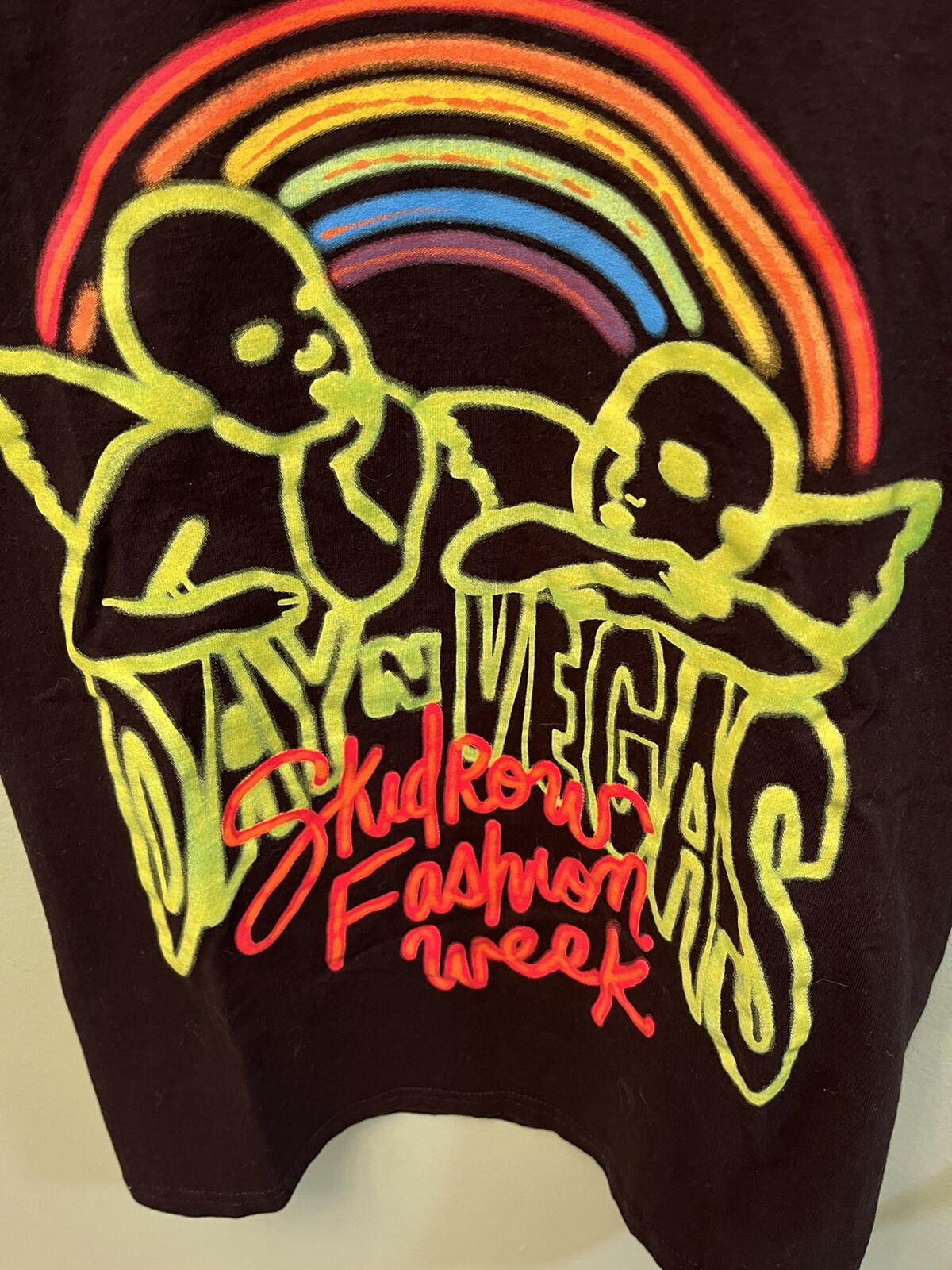 FILA Camicia Skid Row Fashion Week Day N Vegas Streetwear 2021 Day Glo Nero Small LA