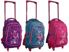 Ranzen Schultrolley Trolly mit 2 Rollen Feder Rucksack Tasche Koffer L008518