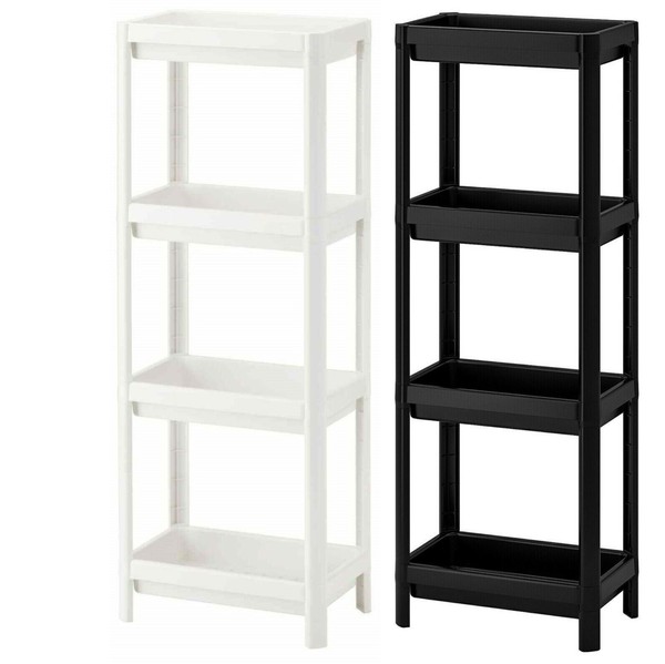 Ikea Vesken Estantería 4 Niveles 36x23x100cm Baño Cocina Oficina Lavadero Reino Unido