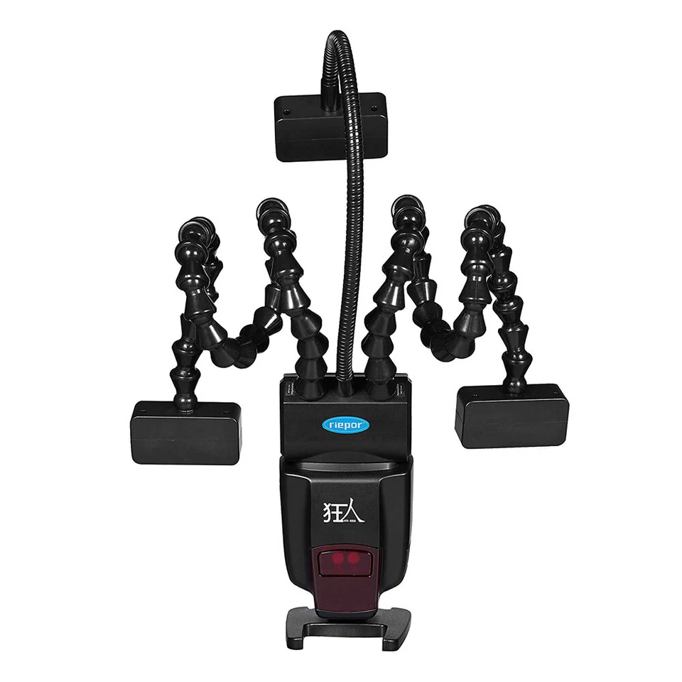KR-888 KR888 Macro Triplet Lite Camera Flash GN58 Speedlite with 3Pcs Flash Head - Image 3 of 4