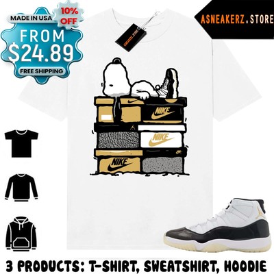 Shirt To Match AJ 11 DMP Gratitude Sneaker Matching Tee Sneakerhead S Dog