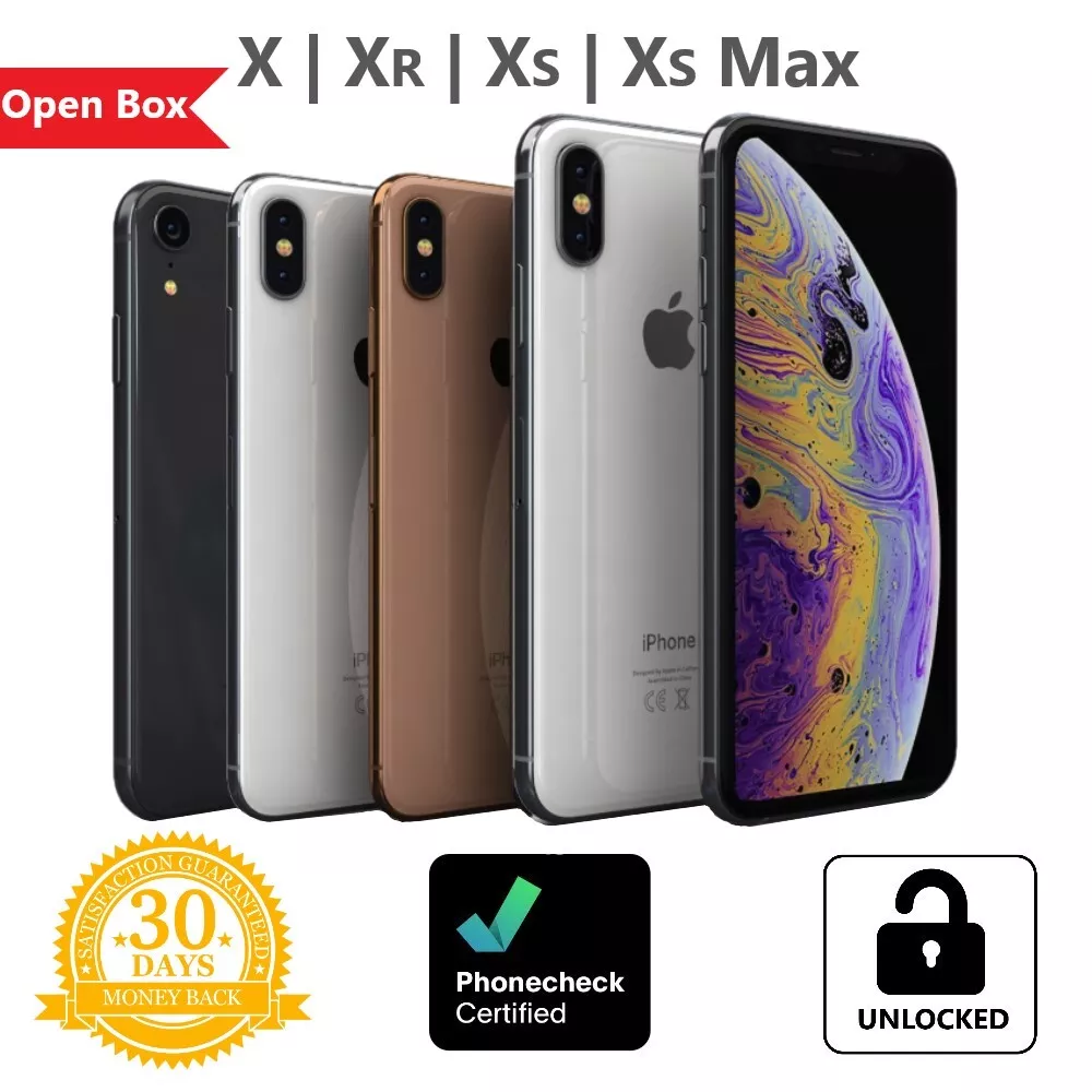 Apple iPhone X, XR, XS, XS Max - 64GB 128GB 256GB - Verizon GSM Unlocked  AT&T