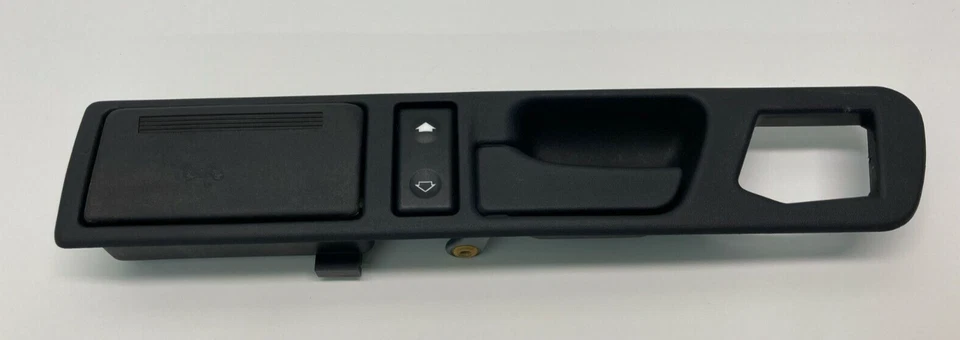 1994 1995 BMW 540i Rear Left Interior Inner Door Handle w/ Window Switch & Bezel - Image 2 of 4