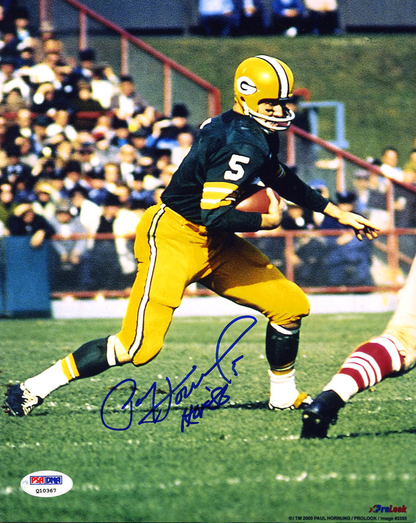 Paul Hornung Autographed Signed Green Bay Packers 8x10 Photo + HOF 86 PSA/DNA 