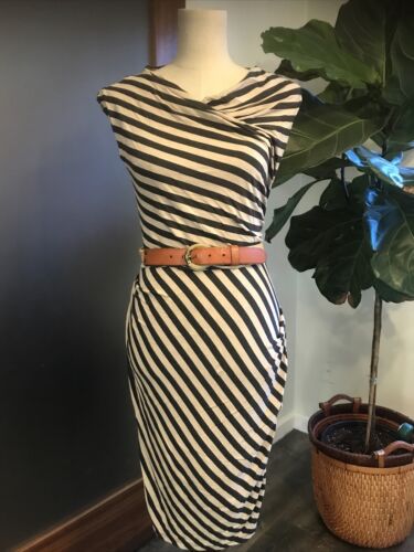 anthropologie bordeaux small Striped Dress