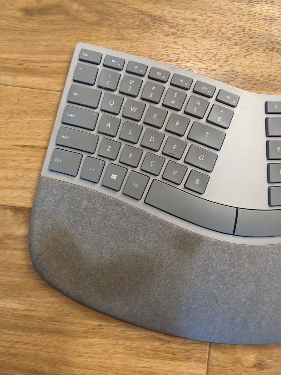 Microsoft 3RA-00001 Ergonomic Wireless Keyboard - Gray for sale