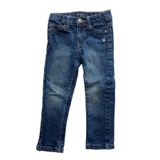 Roca Wear Girls Toddler Size 2T Skinny Jeans Spellout Pocket Multicolor Embroide