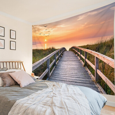 Summer Sunset Nature Landscape Coastal Tapestry for Bedroom Living Room Dorm