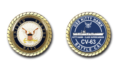 USS Kitty Hawk CV-63 Challenge Coin US Navy Officially Licensed