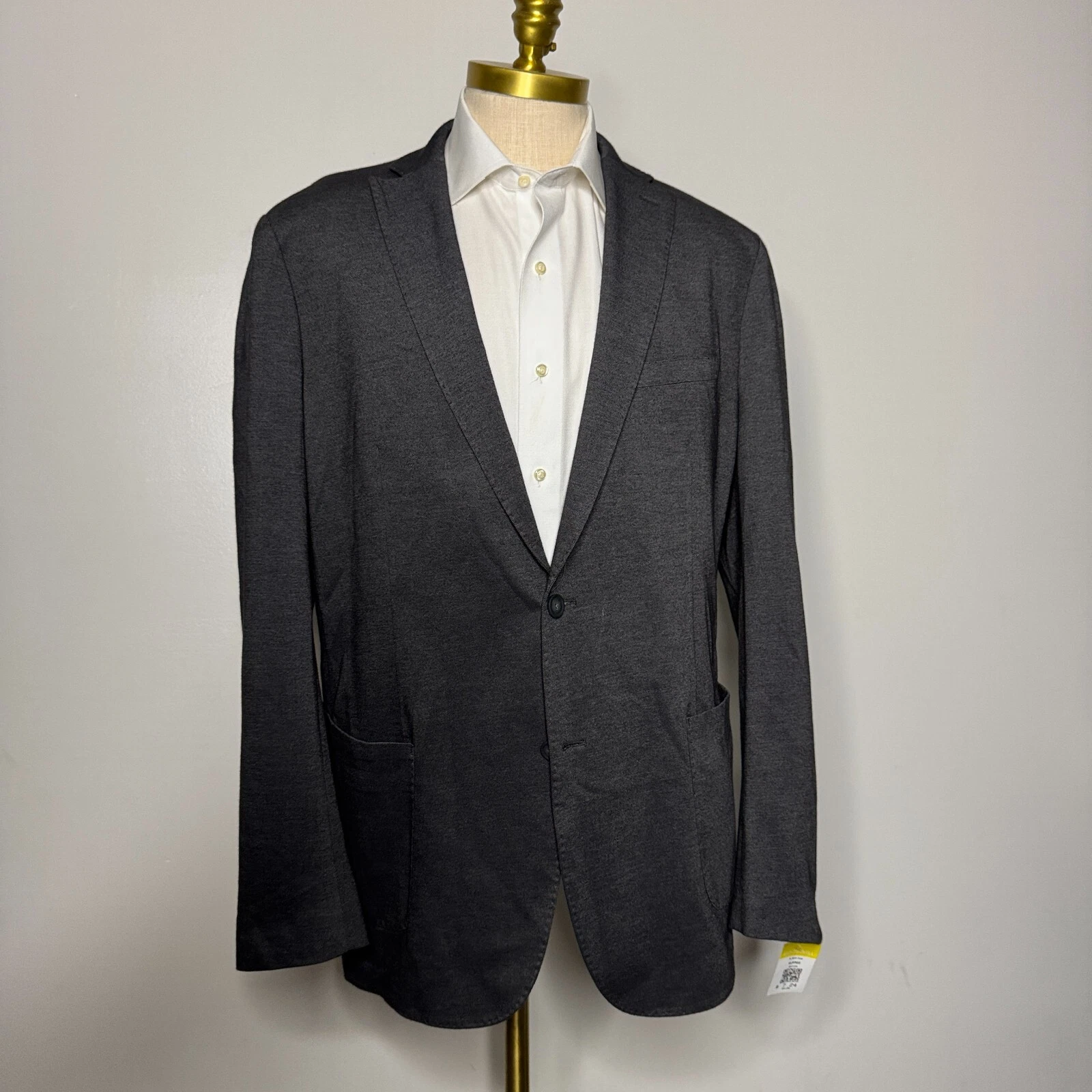 Giacca blazer cappotto sportivo Michael Kors uomo 48L grigio cotone tinta unita 2 bottoni