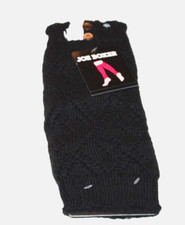 Joe Boxer Women's Black with White Lace and Buttons Leg Warmers