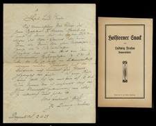 Autograph Brief 1929 von Heinrich Friedrich Ludwig Frahm + Holsteener Snack