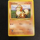 Growlithe 28/102 1st Edition Shadowless Base Set Regular LP - Pokemon Card