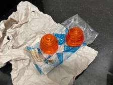 Pair Of Front Amber Turn Signal Lenses Fits Mercedes 190sl W121 Porsche 356
