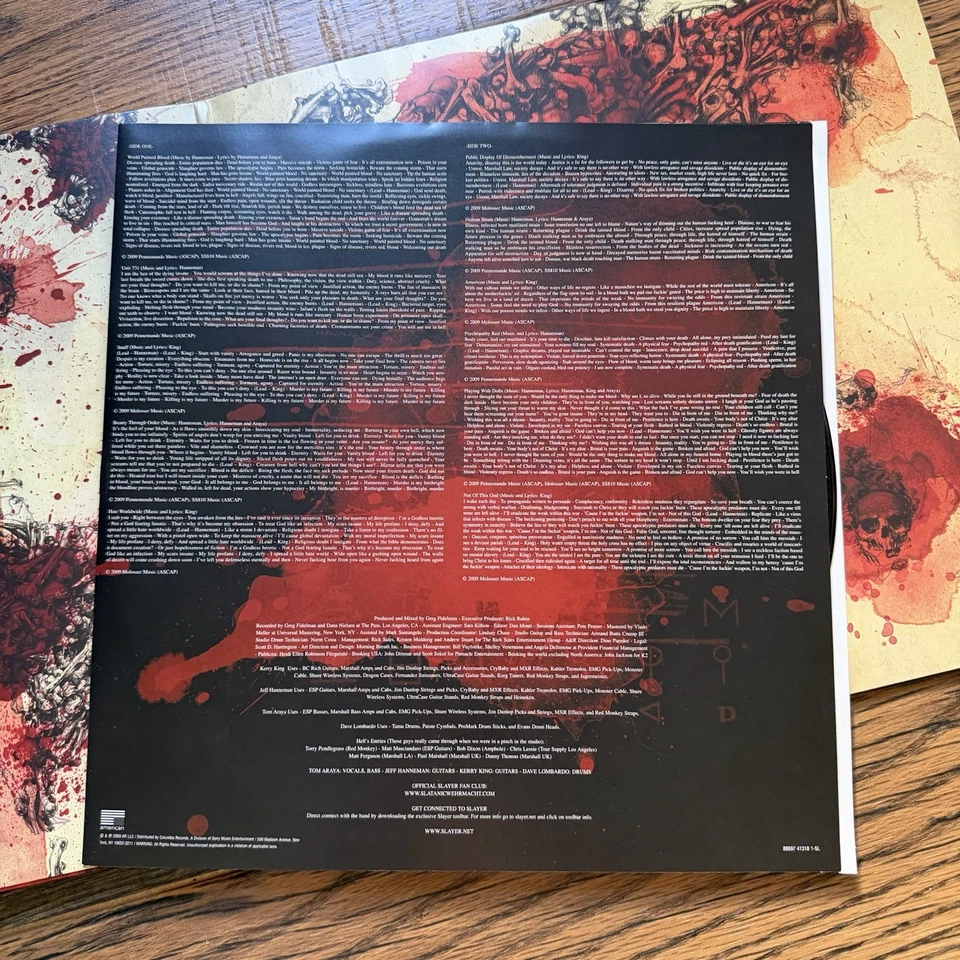 Slayer – World Painted Blood LP 2009 Columbia 88697413181 Vinyl Thrash Metal Foto 4 de 4