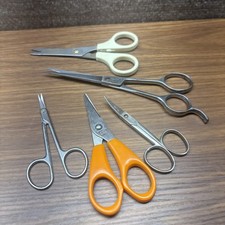 Set of 5 Vintage Shears/ Scissors, School, Sewing, All Purpose Stainless Steel