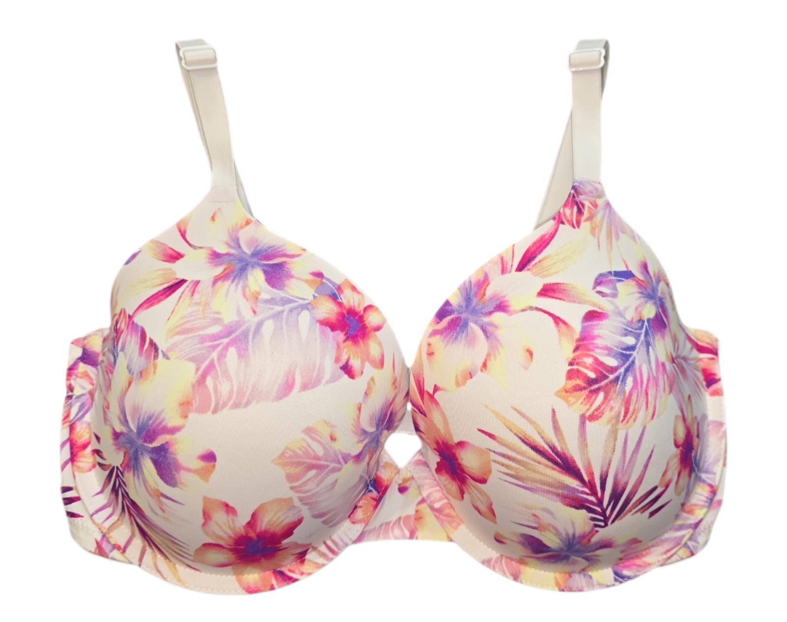 Victoria's Secret PINK Tropical Print Wear Everywhere Push-up Bra Size 34DD