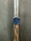 6.6g VTG Sterling Silver 925 Blue Druzy Ring Size 7.25 Jewelry Lot E