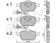 CIFAM Bremsbeläge Satz Vorne Bremsklötze für AUDI A6 Avant (4B5, C5) 822-181-3