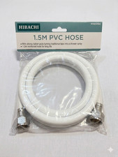 Hibachi 1.5M White PVC Shower Hose - Universal Replacement - Flexible & Durable