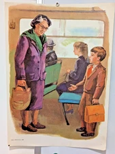 Ukrainian Folk Poster 1987 - Soviet USSR - Give Up Your Seat ! - Interior Design