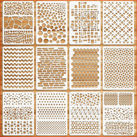 Schablonen Set 12 StüCk Wiederverwendbar Kunststoff FüR DIY Holz MöBel