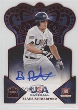 2015 USA Baseball Crown Royale Red Signatures 12/50 Blake Rutherford Auto 0af