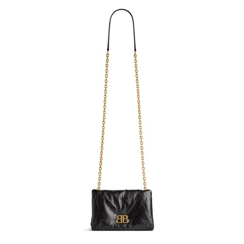 NEU BALENCIAGA SCHWARZ GOLD BB CROSSBODY KETTE BAUSCHIGE TASCHE HANDTASCHE AUTHENTISCH NEU MIT ETIKETT - Bild 4 von 7