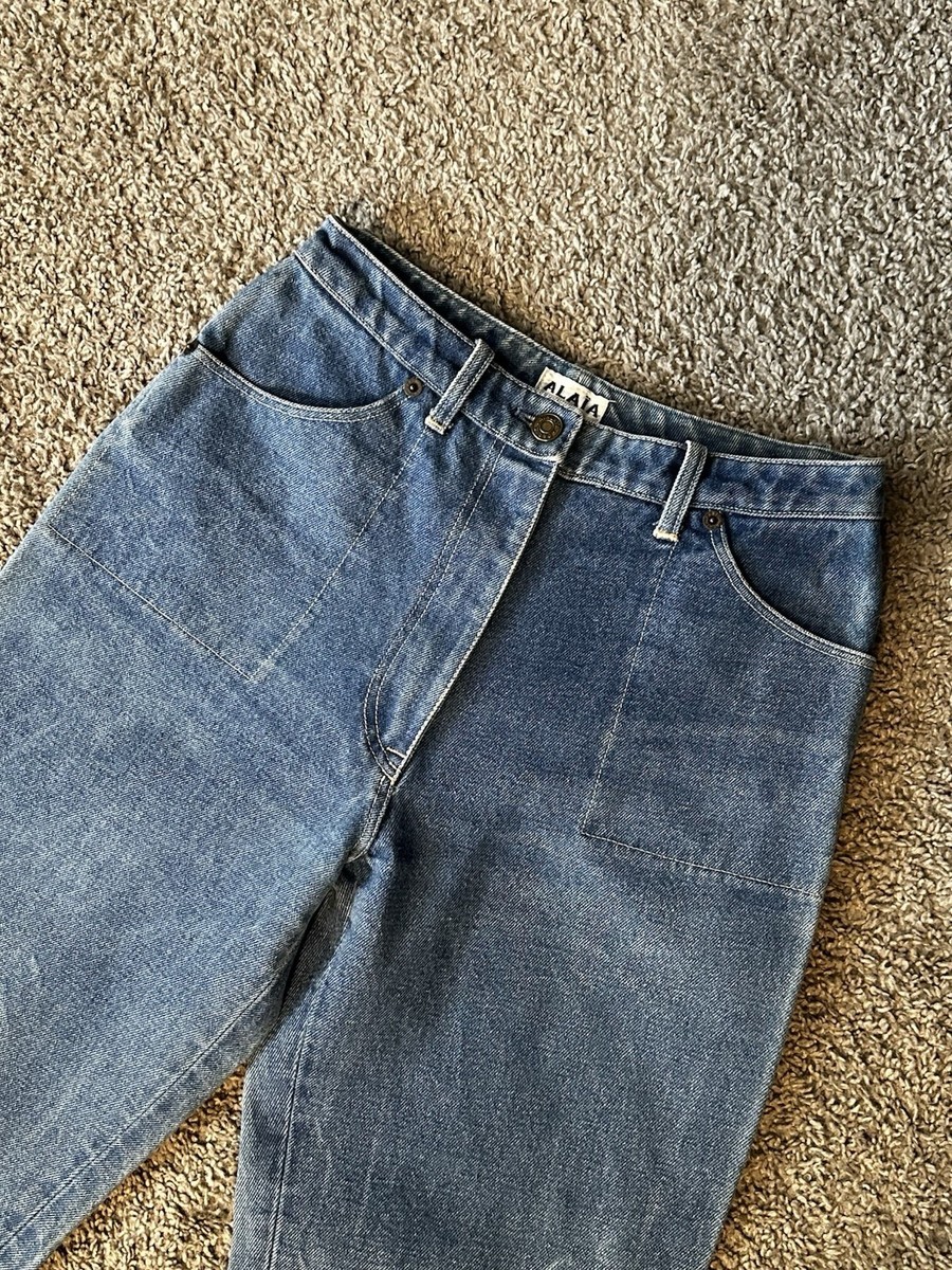 Vintage 90s Azzedine Alaïa Denim Jeans Blue | eBay