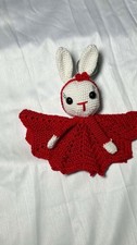Amigurumi Bunny lovey - Handmade Crochet Bunny , Keychain or Bag Charm