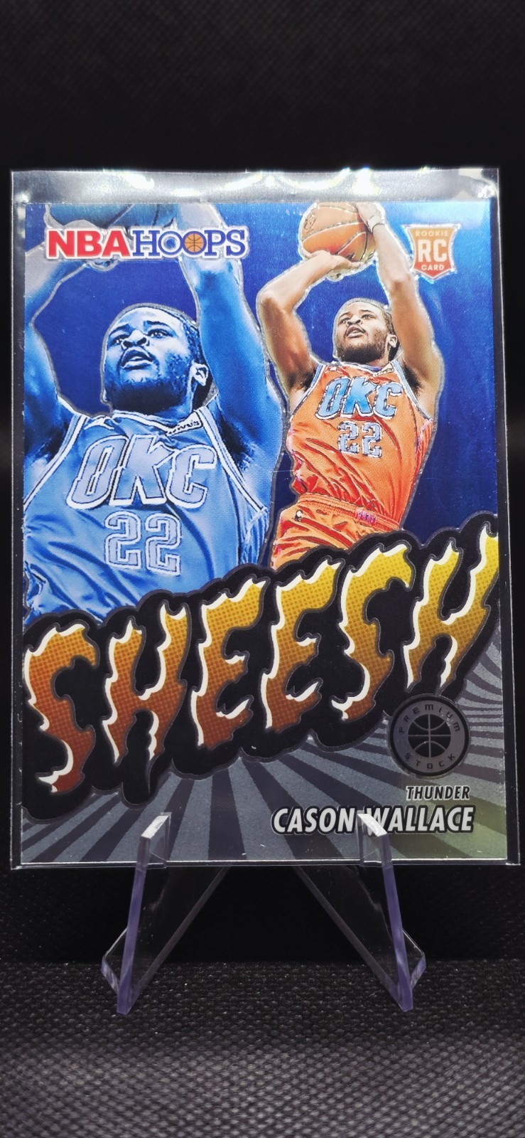 2023-24 Panini Nba Hoops Premium Stock - Sheesh Cason Wallace #3 Silver Prizm RC