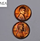 (2) 1955-D Lincoln Wheat Penny Cent Set/Lot Gem BU (toned end coins) ~ (ZWL88)