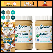 Organic Tahini Creamy Sesame Paste - 16oz, 2 Pack - Vegan, Gluten-Free, Nutritio