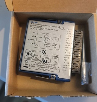 National Instruments NI-9206 ±10 V, 250 kS/s, 16-Bit, 32-Channel Voltage Input